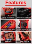 6000 Counts 60M Ohm 2xAAA Batteries AC Clamp Meter