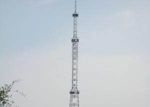 Wholesale High Wind Speed Tv Antenna Pole Towers , 50m Silver Television Antenna Tower from china suppliers