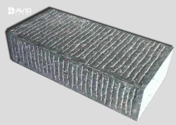Quality Rectangle Grey Limestone Paving Block Chiselled Surface For Walkways / Driveways for sale