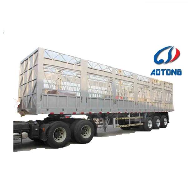 Mechanical Suspension 3 Axles Animal Transport Fence Semi Trailer for Animal