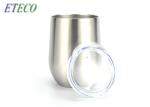 Easy Hold Cute Iced Coffee Tumbler , Insulated Stainless Steel Wine Glasses With