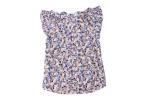 100% Cotton Ladies Print Blouses Breathable Floral Tops For Women