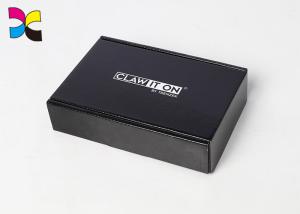 Wholesale Glossy Printed Gift Boxes Black Corrguated Art Paper Die Cutting Pantone from china suppliers