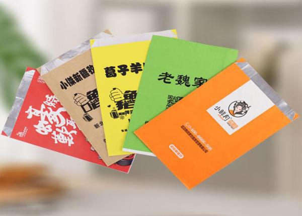 Greaseproof Takeaway Packaging Aluminum Foil Kraft Paper For Barbecue Fried