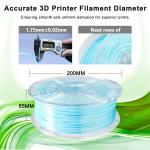 PLA+ Filament Blue White Color Gradient Change PLA+ 1.75mm 1KG 3D Printing