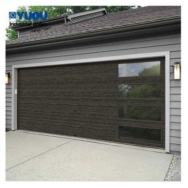 Finger Protect Sectional Panel Garage Door Insulated 40mm thickness AC220V For