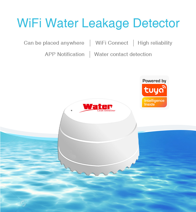 95%RH Wifi Enabled Water Leak Detector DC3V Smart Alarm Sensor
