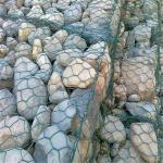 Tray + Plastic Film Gabion Fence System Galvanized Basket Stone Cages