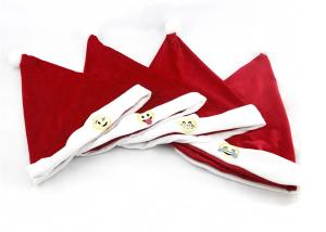 Wholesale Decorative Christmas Party Crafts Non Woven Material Red Santa Hat For Adult from china suppliers