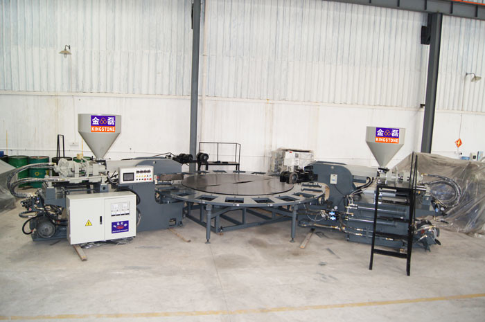 Rotary PVC Injection TPR Sole Making Machines For Women / Men Sports Shoes
