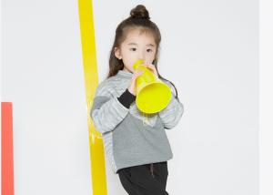 Wholesale Patched Design Girls Hooded Pullover , Girls Winter Clothes Double Faced Scuba from china suppliers