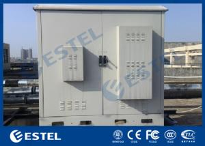 Wholesale Two Bay Galvanized Steel Outdoor Telecom Cabinets Floor Mounting PEF Heat Insulation from china suppliers
