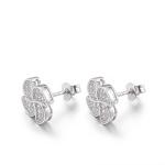 2.3g Sterling Silver Handmade Earrings Girls 12mm Cubic Zirconia Stud Earrings