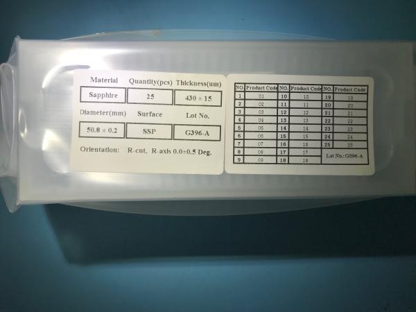 2 Inch DSP SSP Gallium Nitride Wafer A Axis Sapphire Substrates GaN Epitaxial