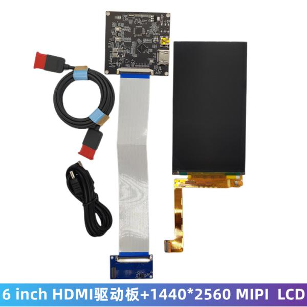 6 Inch LCD TFT Display, 1440x2560 Resolution, 50 Pins MIPI Interface With HDMI Board
