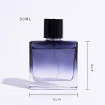 50ml Perfume Bottle Glass Bottle with zamak plastic Magnet Cap, Press Type Spray