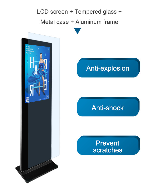 32 Inch Android 8.0 Floor Standing Digital Signage Multi Screen