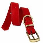 3 Colors Option Handmade Dog Leather Leashes , Real Classic Leather Dog Collar