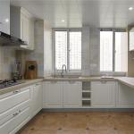3D Drawing Modern Solid Wood Kitchen Furniture Cabinet