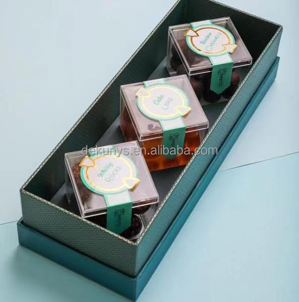 Custom Gourmet Chocolate Box Packaging Rectangle Acrylic UV Coating