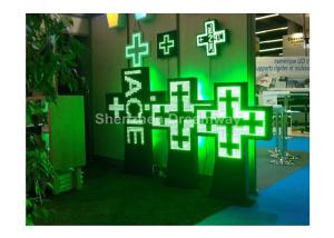 Wholesale 20mm Pixel Pitch LED Pharmacy Cross Display Single Color with Epistar , 2500dots / sq.m from china suppliers