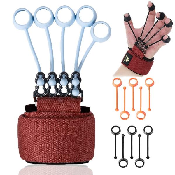Adjustable Finger Exerciser BPA FREE Silicone Banne Hand Grip Strength Trainer