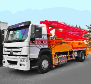 Wholesale Mobile Concrete Transport Truck 4x2 Concrete Boom Pump Truck 32 / 35m Boom Height from china suppliers