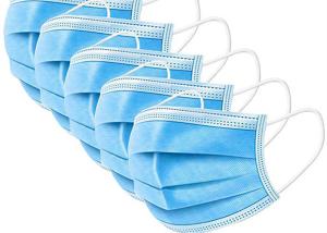 Wholesale Earloop 3 Ply Disposable Face Mask , Disposable Medical Face Mask Lint Free from china suppliers