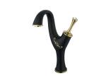 0.6 - 1.0Mpa Home Depot Faucets Black Gold Polished Zinc Lavatory Basin Mixer