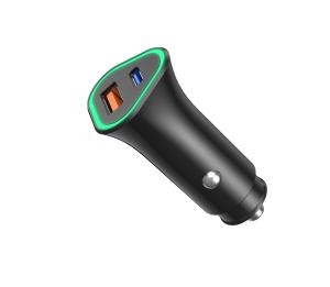 Wholesale 24VDC 12V1.67A Dual Port Car Charger PD20W 9V2.22A from china suppliers