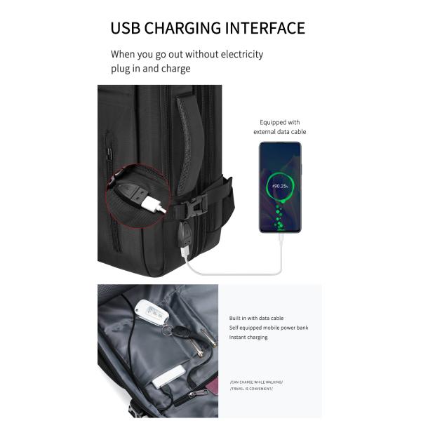 Customized Waterproof Business Backpack Multifunctional Travel Backpack Rainproof