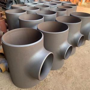 Wholesale Dn80 Tee Stainless Steel Pipe Fitting Din En 10253 Yellow Paint Technics Forged from china suppliers