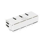 LPJ46441ADNL 10/100 Base-T Tab Down Yellow/Green LED 1x4 Port Ethernet RJ45