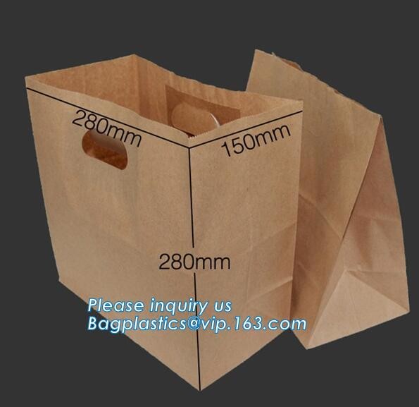 nature brown Kraft bread packaging paper bags,Brand paper bag machine making paper bag paper bread bag, BAGPLASTICS, LTD