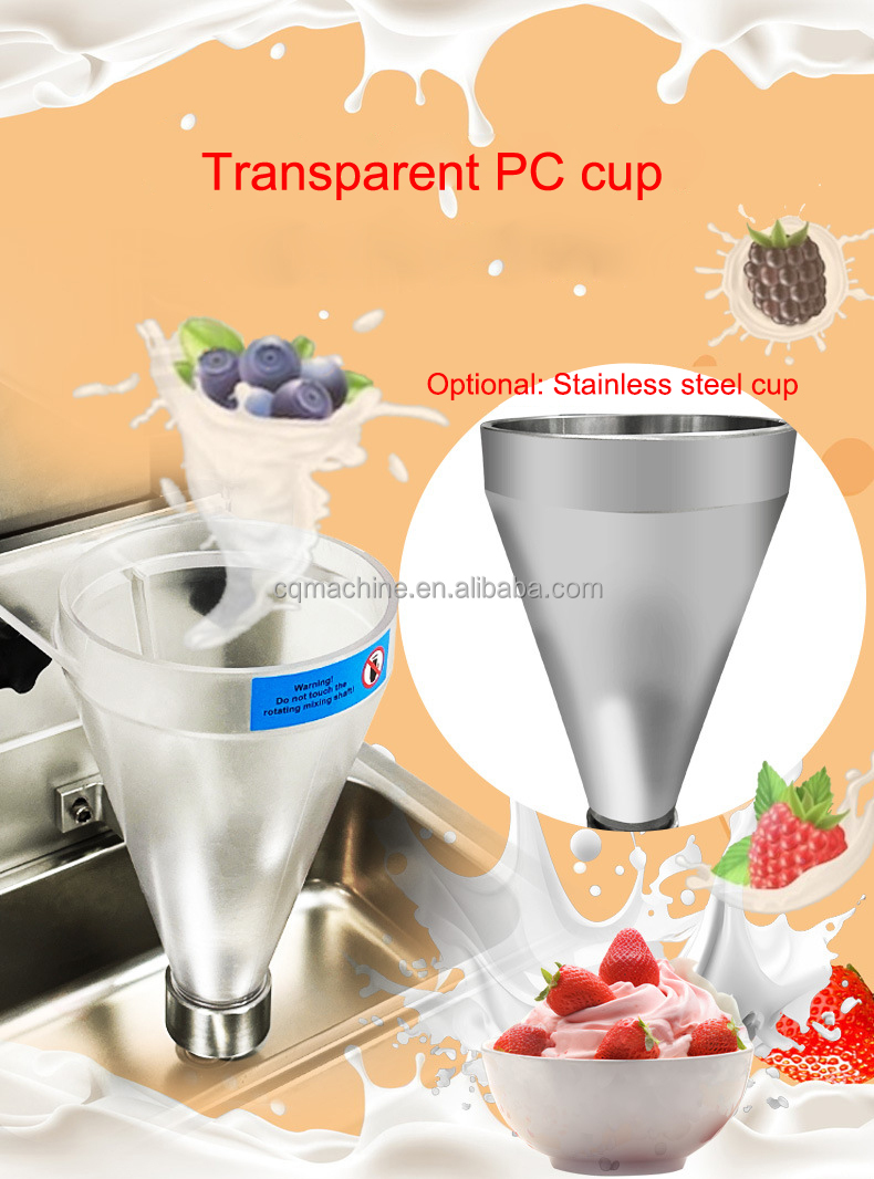 Swirl Drill Ice Cream Machine Yogurt Real Fruits Ice Cream Blender Fruit Blending Ice Cream Machine