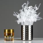 Colorful / Black Coffee Straws , Wedding Party Disposable Plastic Straws