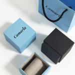 ISO 14001 Coated Paper 90x90x70mm Wrist Watch Gift Box