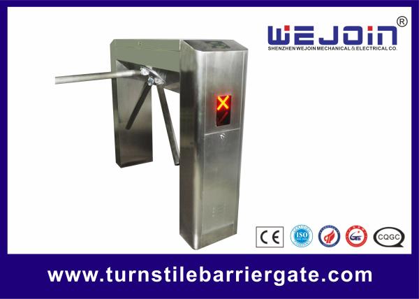 Stainless Steel Semi Auto Half Height Turnstile Barrier Gate / Entrance Gate