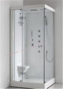 Wholesale Brass Handle Indoor Glass Shower Cabin Stand Alone Shower Cubicles With Radio from china suppliers