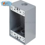 UL Listed 4*2 Aluminum One Gang Device Weatherproof Outlet Box Gray