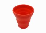 Outdoor Portable Telescopic Drinking Cup , Silicone Travel Mug FDA Certified