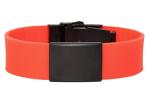Professional QR Code Medical ID Bracelet 220*18mm Band Size Silicone Material