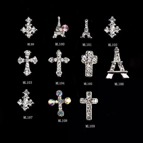Hot NEW Wholesale Alloy Jewelry 3D Nail Art Jewelry Nail rhinestones Sticker