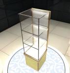 Free Standing Jewelry Store Showcases with Glass 3 Layers Tempered Clear Shelf
