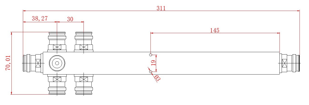 698-4000MHz 6Way Power Splitter