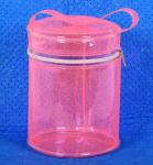 7P AZO free Clear Cylinder Bag , ISO9001 125mm Cylinder Cosmetic Bag PVC With