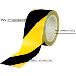 Black PVC Waterproof Self Adhesive Floor Warning Tape Acrylic Adhesive Caution