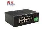 Durable Gigabit Ethernet Switch With Fiber Optic Ports 2 SFP 8 RJ45 RS485 / 232