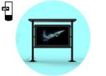 98 Inch Outdoor Waterproof Lcd Kiosk Totem With Touch Screen For Street Or Bus