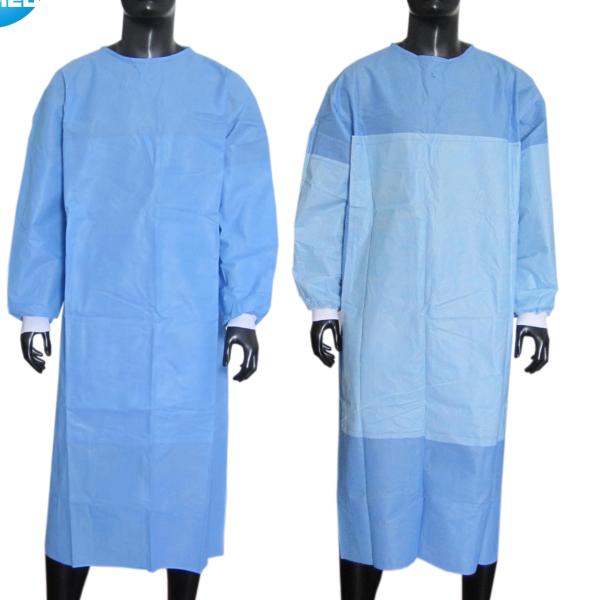 Waterproof Isolation Non Woven Surgical Plastic Gown Washable Level 3 Fluid
